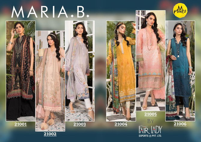 Fair Lady Maria B M Print Exclusive Heavy Pure Jam Satin Digital Print Heavy Embroidery Semi Stitch Patches On Top Pakistani Salwar Suits Collection